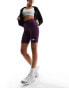 The North Face Flex logo legging shorts in purple