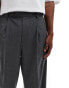 ASOS DESIGN smart balloon fit trousers in charcoal