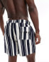 River Island swim trunks co-ord in navy stripe