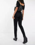 Topshop comfort stretch Mom jeans in clean black