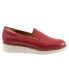 Softwalk Whistle S1810-601 Womens Red Narrow Leather Loafer Flats Shoes 6.5