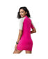 Belle mere Women's Half-Zip Two-Way Long and Half Sleeves Mini Dress