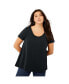 Plus Size June + Vie Short-Sleeve Swing One + Only Tunic