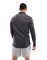 ASOS 4505 thermal 1/4 zip top in charcoal