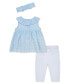 Костюм Little Me Chambray Eyelet Girl