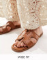 RAID Wide Fit Ginerva flat sandals in tan