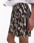 Topshop abstract leopard plisse short in mono