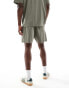 New Look pique short co-ord in khaki