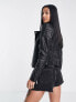 Barney's Originals Petite Clara real leather jacket