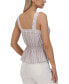 Women's Lace-Trim Striped Peplum Top