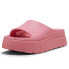 Puma Mayze Stack Injex Platform Slide Womens Pink Casual Sandals 38945408