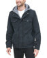 Men’s Sherpa Lined Two Pocket Hooded Trucker Jacket