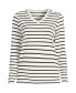 Plus Size Relaxed Supima Cotton Long Sleeve V-Neck T-Shirt