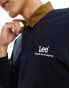 Lee varsity logo relaxed fit rugby polo in navy