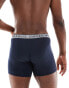 Emporio Armani – Bodywear – 2er-Pack eng geschnittene Boxershorts in Marineblau mit Logo-Bund