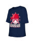 Big Girls Navy Cleveland Guardians Team Half Sleeve T-shirt