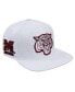 Men's White Morehouse Maroon Tigers Mascot Evergreen Wool Snapback Hat