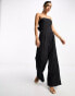 Pretty Lavish bandeau jumpsuit with pockets in black