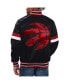 Men's Black Toronto Raptors Home Game Satin Full-Snap Varsity Jacket