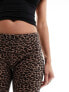 ASOS DESIGN fold over trousers in leopard print