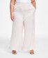 Trendy Plus Size Pull-On Wide-Leg Pants, Created for Macy's