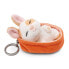 NICI Sleeping Pets Bunny Caramel Dotted 8 cm Key Ring