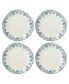 Blue Bay Dinner Plate Set/4 Ikat