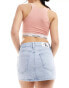 Calvin Klein Jeans micro mini skirt in light wash