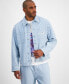 Men's Denim Check Button-Front Jacket