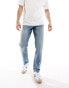 ASOS DESIGN slim fit jeans in light wash blue