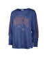 Women's Royal Distressed Denver Broncos Tom Cat Long Sleeve T-shirt