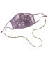 Fallon & Royce Cloth Face Mask & Beaded Chain Women's Purple