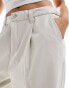 Cotton On relaxed pleated smart trousers in washed stone