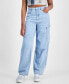 Juniors' Baggy Wide-Leg Cargo Jeans