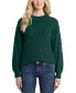 Women's Crewneck Bobble Detail Long Sleeve Sweater