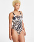 Women's Printed Twisted-Strap Bodysuit, Created for Macy's