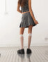 COLLUSION pleated mini skirt with piercing detail co-ord in pinstripe