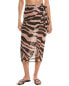 Natori Zebra Mesh Sheer Sarong Women's Black Xs/S