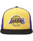 Men's Gold Los Angeles Lakers On The Block Snapback Hat