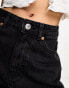 Mango denim mom shorts in black