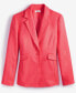 Trendy Plus Size Solid Linen Single-Breasted Woven Blazer, Created for Macy's