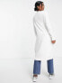 Vila longline knitted cardigan in white