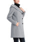 Women's Ella Asymmetrical Hooded Boucle Wool Coat with Removable Bib