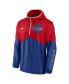 Men's Red, Royal Chicago Cubs Overview Half-Zip Hoodie Jacket