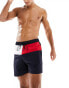 Tommy Hilfiger core flag medium drawstring swim short in navy