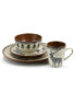 Wild Nature 16 Piece Luxurious Stoneware Dinnerware, Service for 4