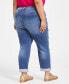 Plus Size Slim Tech Rolled-Cuff Boyfriend Jeans, Created for Macy's