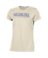 Women's Cream Distressed North Carolina Tar Heels Classic T-shirt