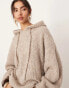 ASOS EDITION boucle knit oversized hoodie in oatmeal