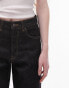 Topshop mid rise Column jeans in raw black